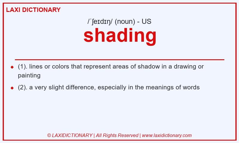 Definition shading in American English