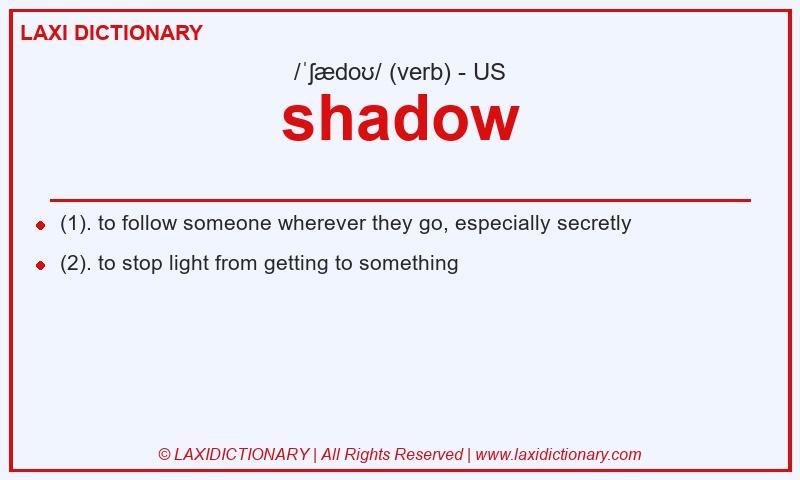 Definition shadow in American English