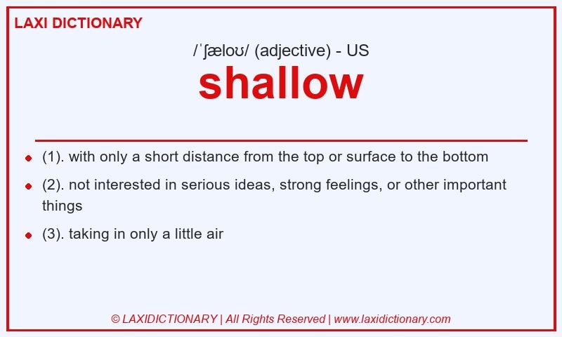 Definition shallow in American English