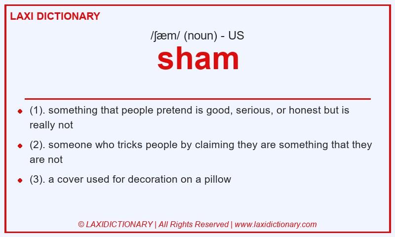 Definition sham in American English