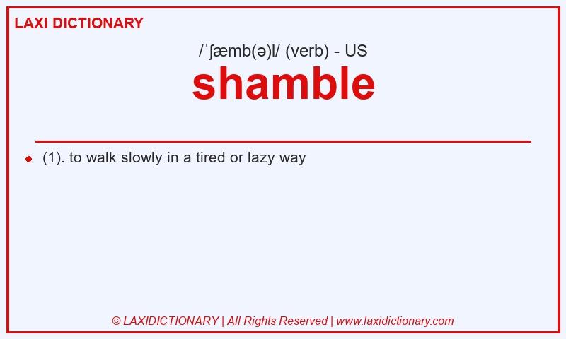 Definition shamble in American English