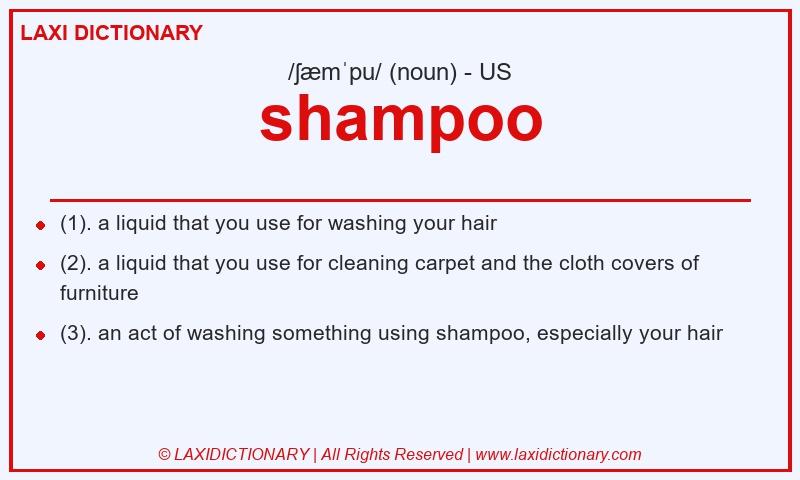 Definition shampoo in American English