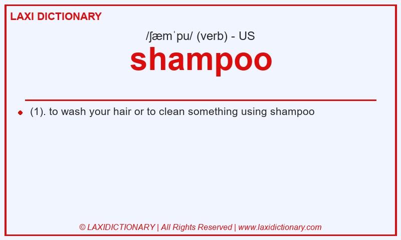 Definition shampoo in American English