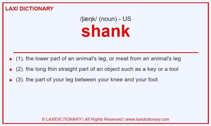 Definition shank in American English
