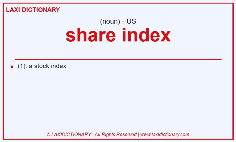 Definition share index in American English