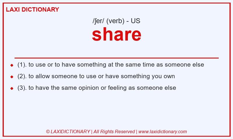 Definition share in American English