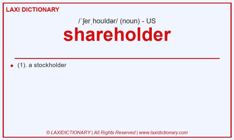 Definition shareholder in American English