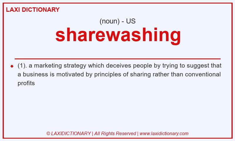 Definition sharewashing in American English