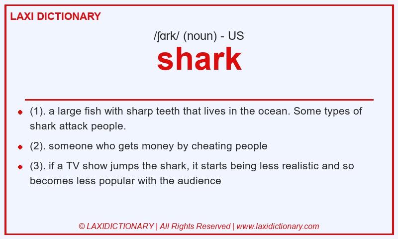 Definition shark in American English