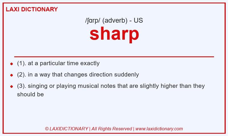 Definition sharp in American English
