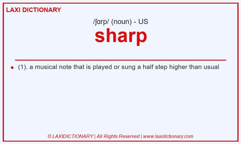 Definition sharp in American English