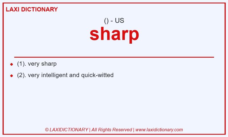 Definition sharp in American English