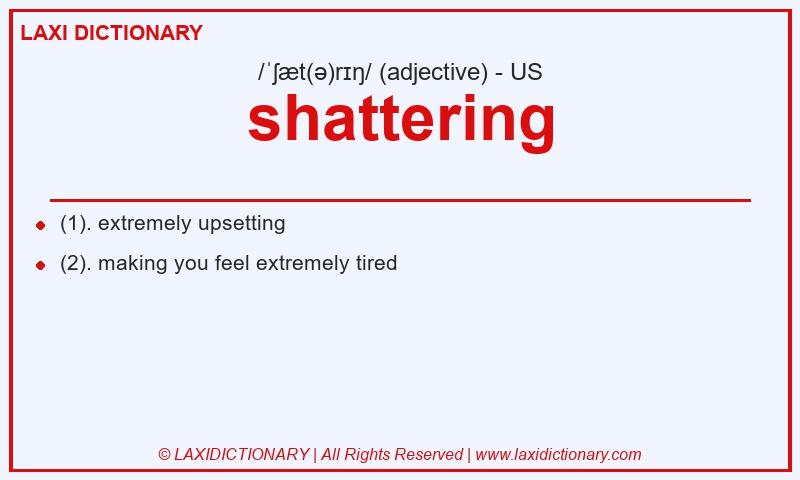 Definition shattering in American English