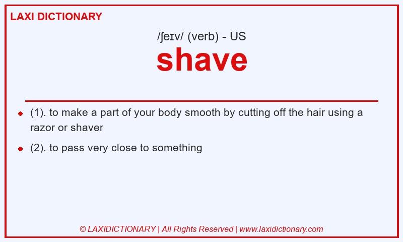 Definition shave in American English