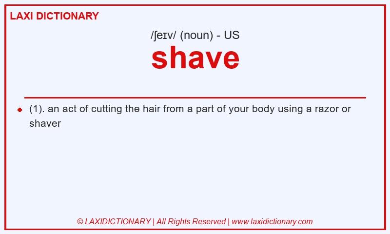 Definition shave in American English