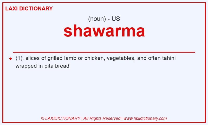 Definition shawarma in American English