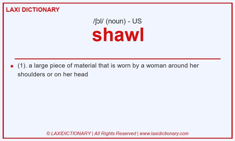 Definition shawl in American English