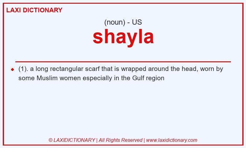 Definition shayla in American English