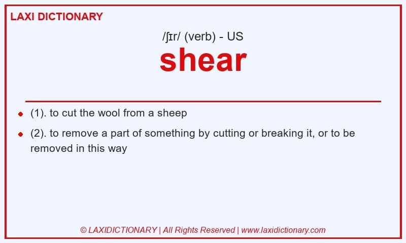 Definition shear in American English