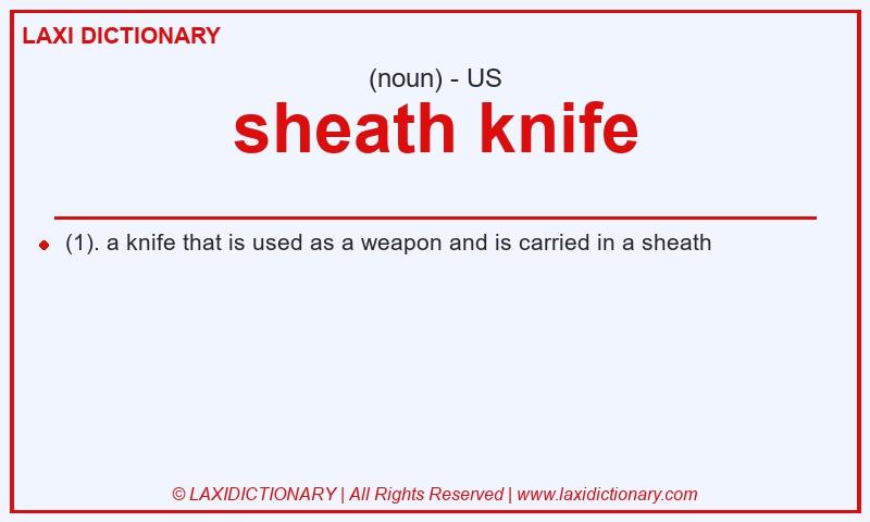 Definition sheath knife in American English