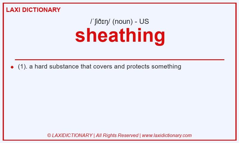 Definition sheathing in American English