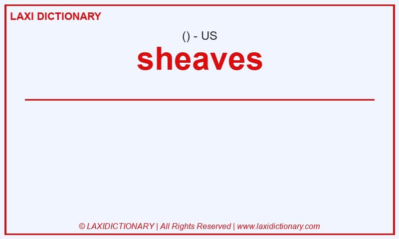 Definition sheaves in American English