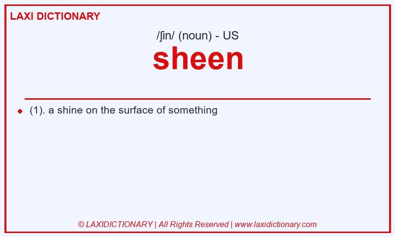 Definition sheen in American English