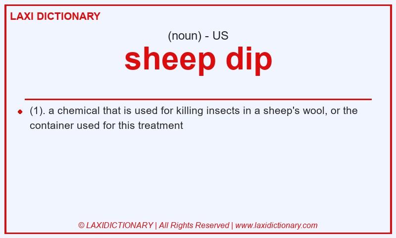 Definition sheep dip in American English