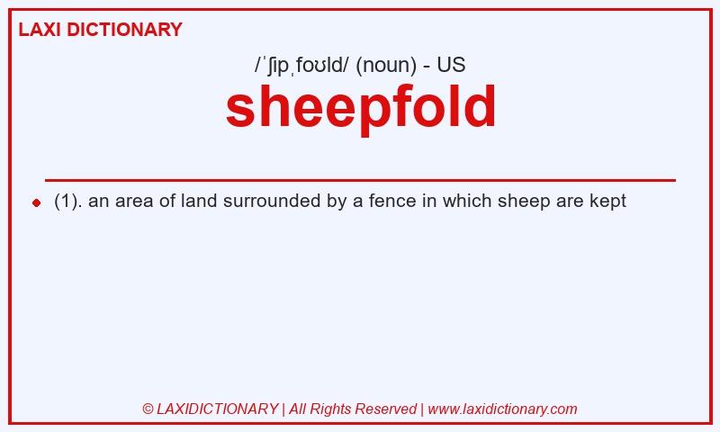 Definition sheepfold in American English