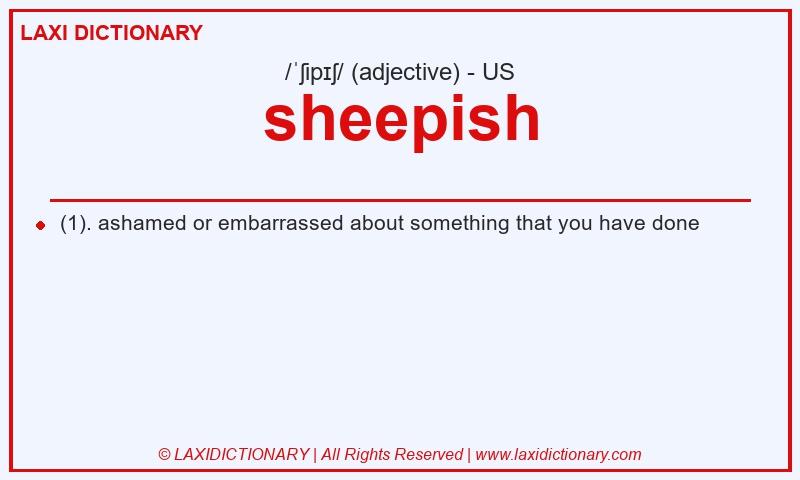 Definition sheepish in American English