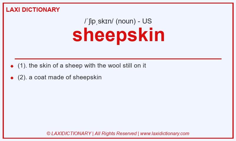 Definition sheepskin in American English