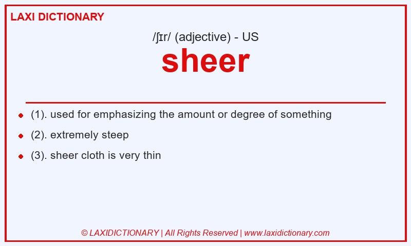 Definition sheer in American English