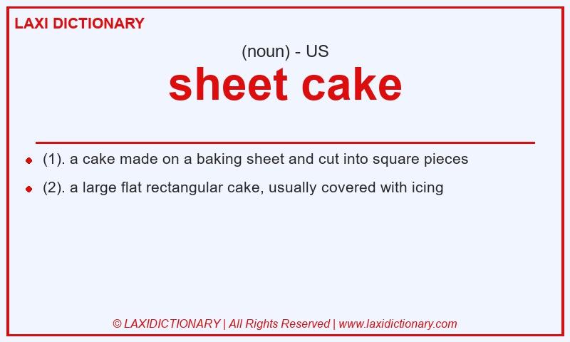 Definition sheet cake in American English