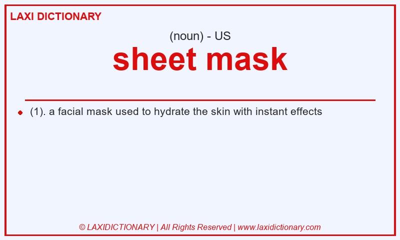 Definition sheet mask in American English