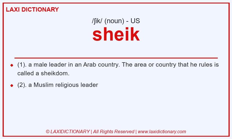 Definition sheik in American English