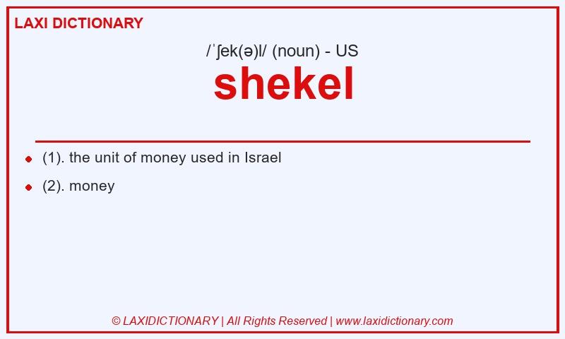 Definition shekel in American English