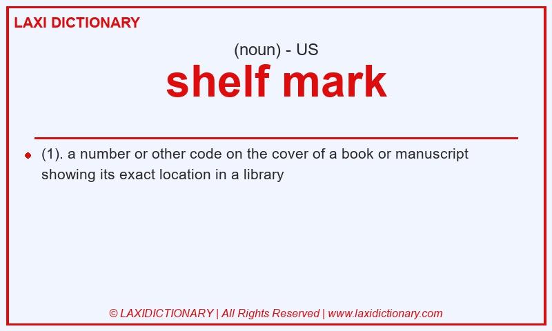 Definition shelf mark in American English