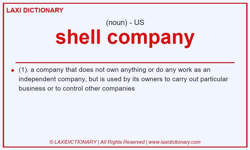 Definition shell company in American English