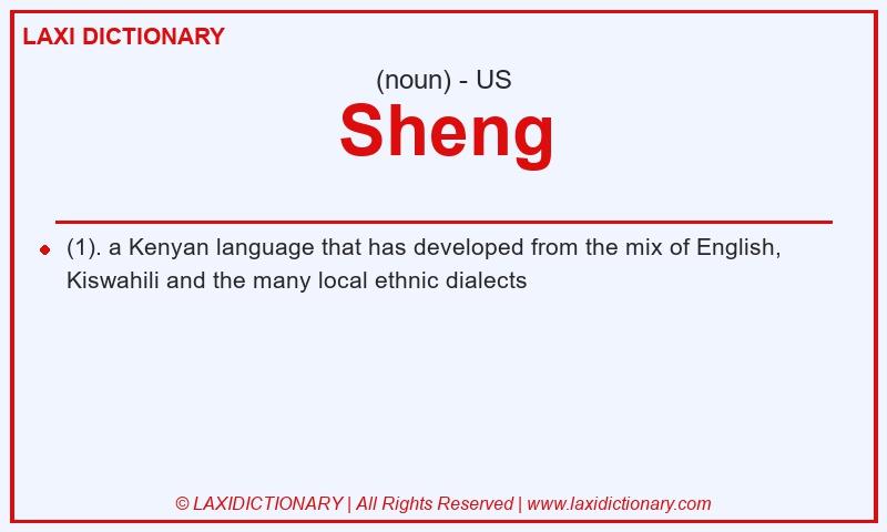 Definition Sheng in American English
