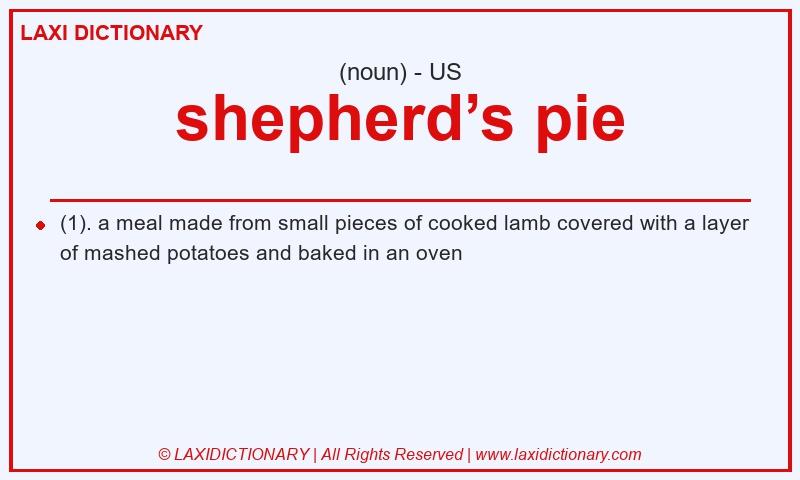 Definition shepherd’s pie in American English