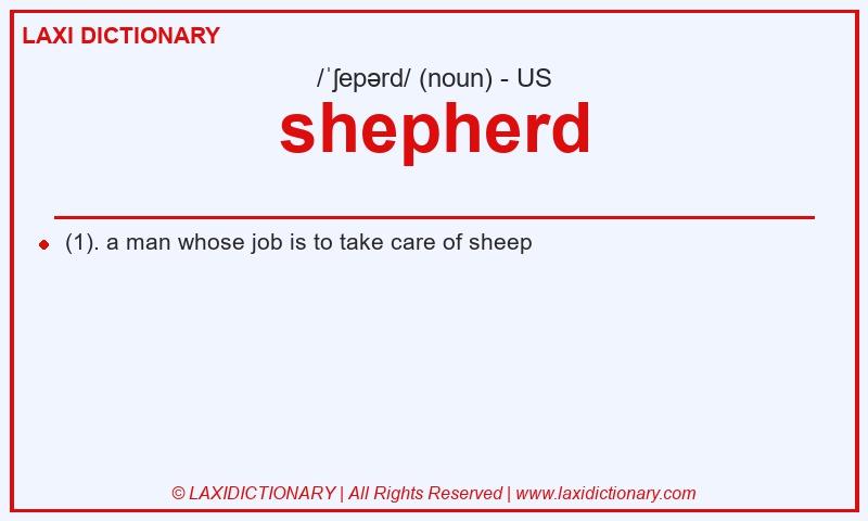 Definition shepherd in American English