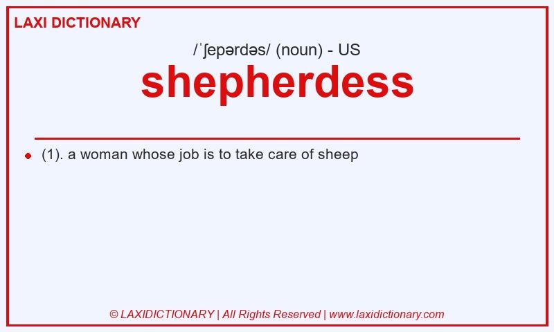 Definition shepherdess in American English