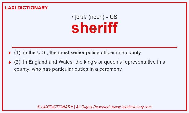 Definition sheriff in American English