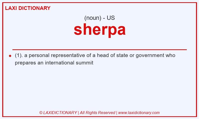 Definition sherpa in American English