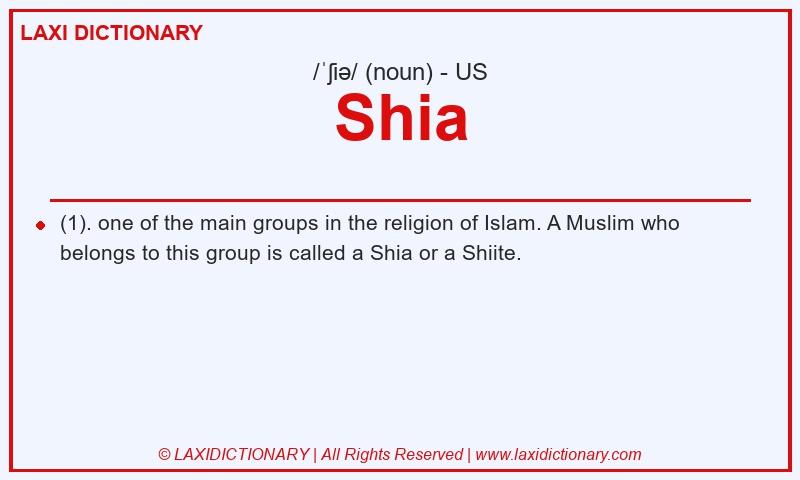 Definition Shia in American English