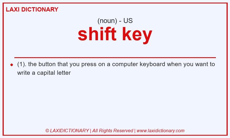 Definition shift key in American English