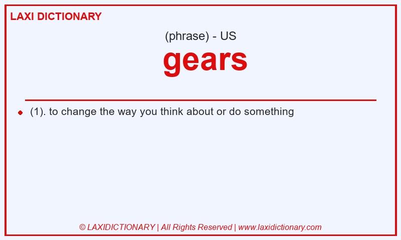 Definition gears in American English