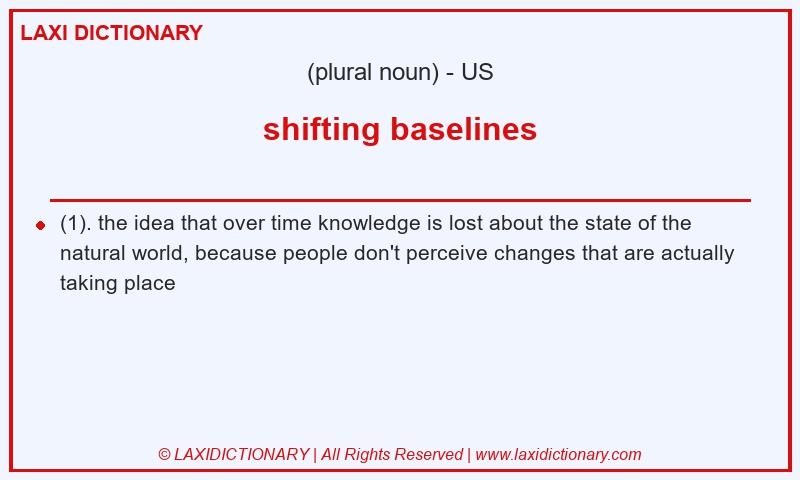 Definition shifting baselines in American English