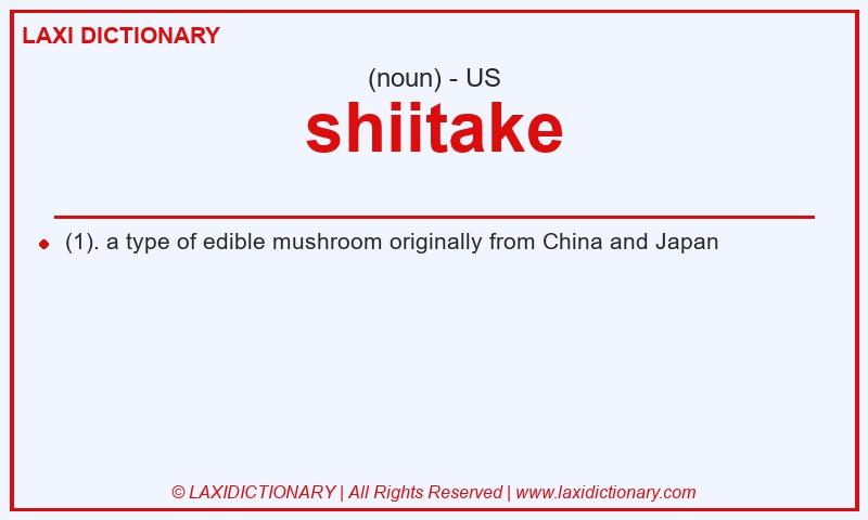 Definition shiitake in American English