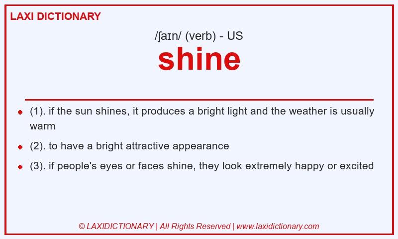 Definition shine in American English